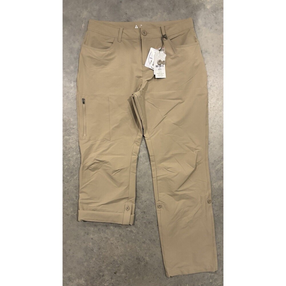 NWT Ascend Womens Sz 10 Stretch Trail Hiking Roll Tab Cuff Khaki Pants